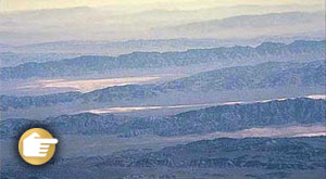 Aerial view of the Basin and Range Province