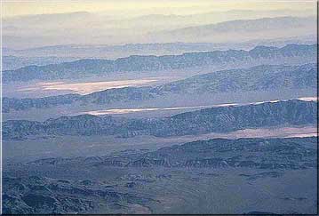 Aerial view looking west across the Basin and Range