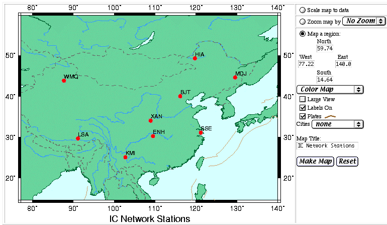 Example of a station map