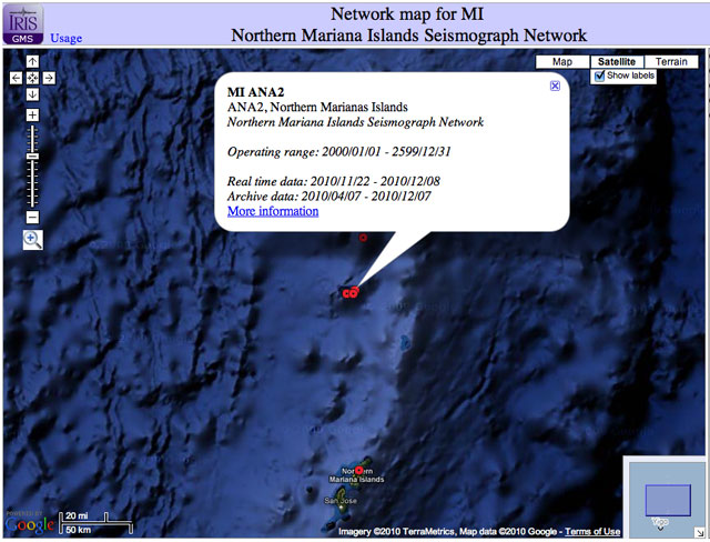 Screenshot of MI Network from AVO in Alaska