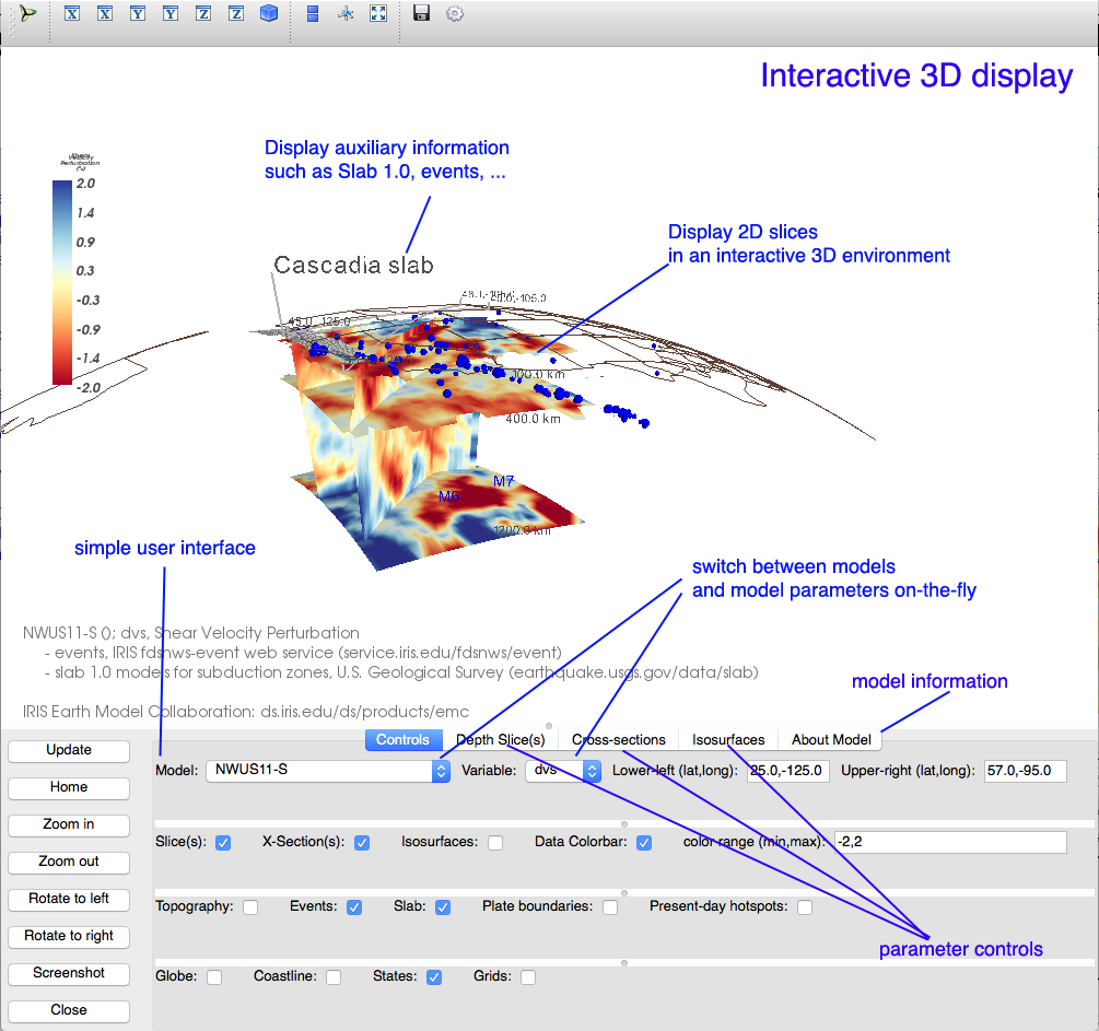 IRIS EMC 3D Visualizer user interface 