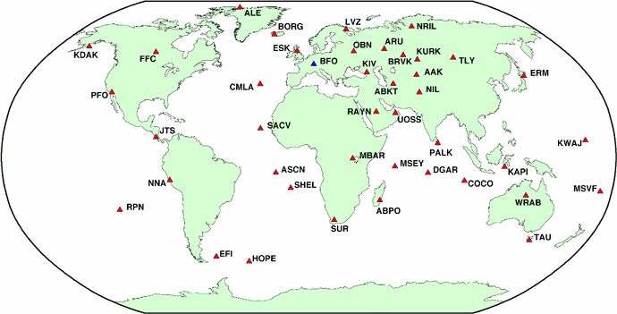IRIS/IDA network map