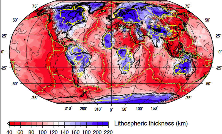 Global lithospheric map