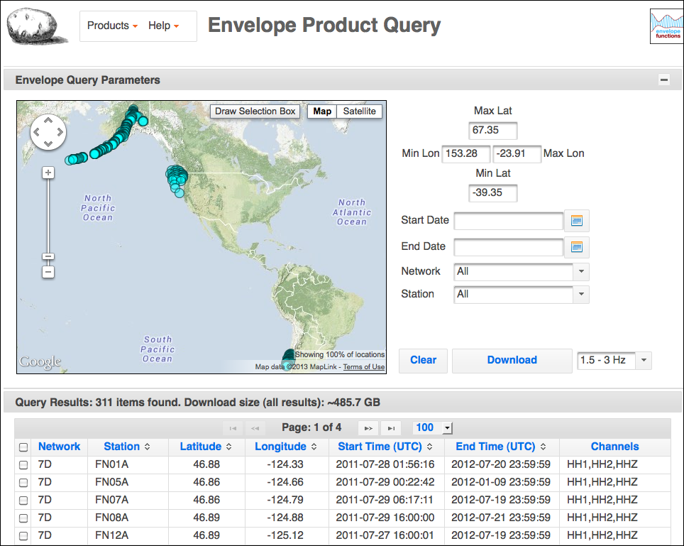 The Envelope Product Query Interface