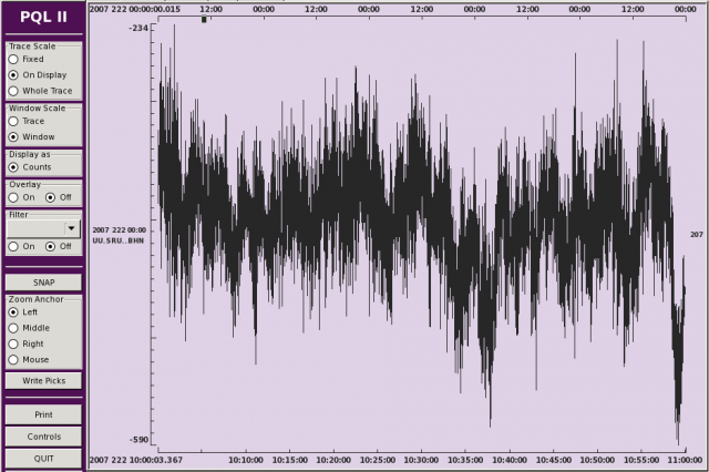 Diurnal Noise Quiet Trace View