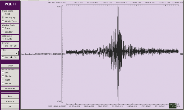 Teleseismic Earthquake Trace View