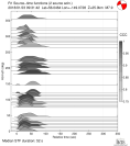 Azimuthally binned R1 STFs using a 2 triangle source 