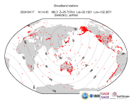 Map with all BHZ stations held by IRIS