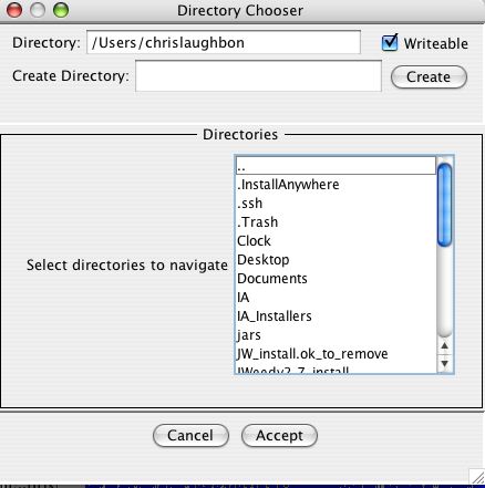 Fig 11 - Directory Chooser