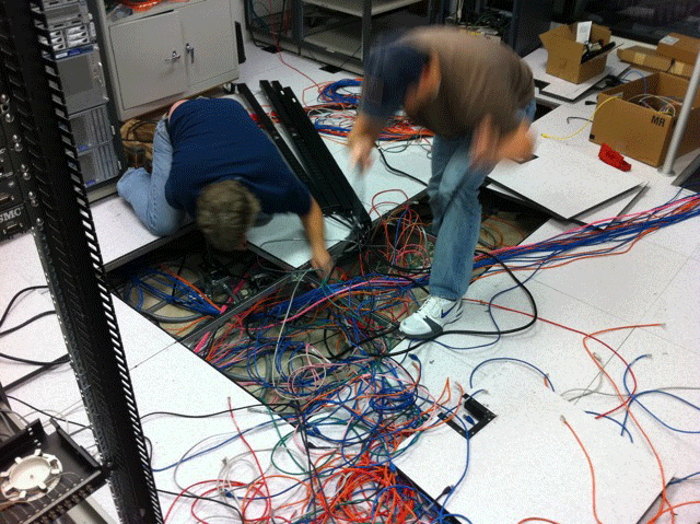 Photo of computer wiring