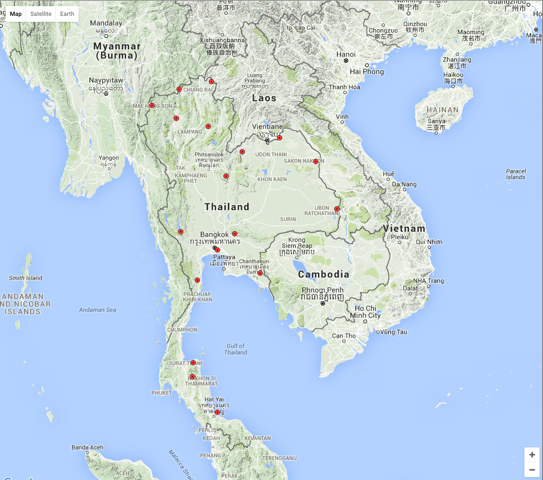 Thailand Data Map