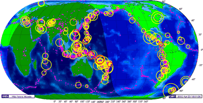 Screenshot of seismic monitor version 2
