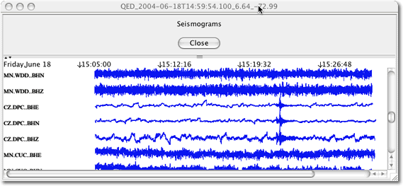 Screenshot of JWEED waveforms