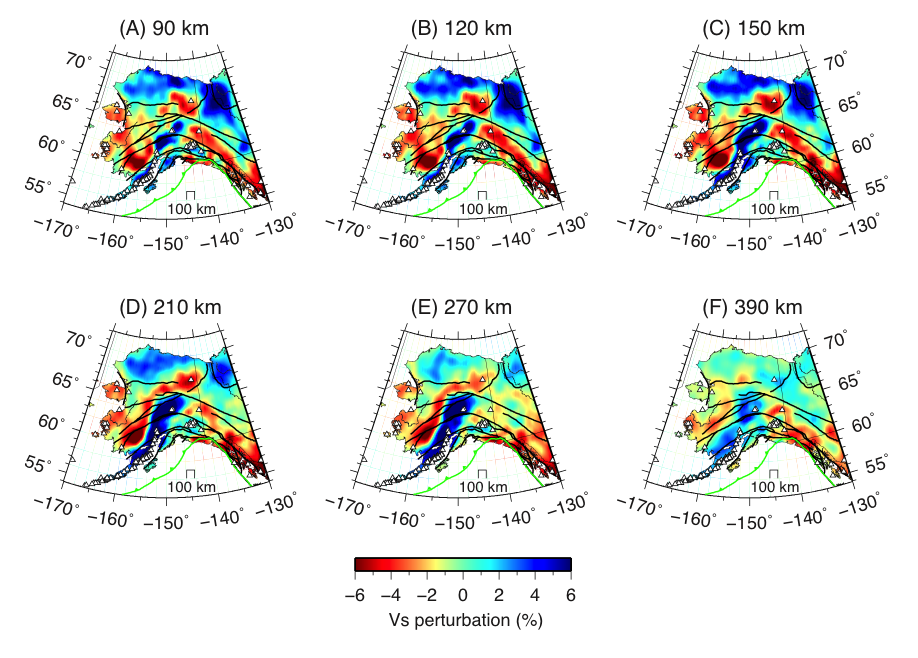Tomography maps of the upper mantle
