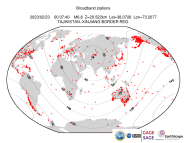 Map with all BHZ stations held by IRIS