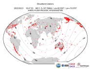 Map with all BHZ stations held by IRIS
