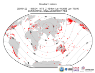 Map with all BHZ stations held by IRIS