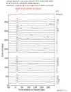 Time Azimuth binned coda stacks 0.05 - 0.2 Hz Vertical