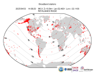Map with all BHZ stations held by IRIS