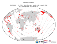 Map with all BHZ stations held by IRIS